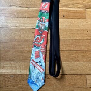 1991 Ralph Marlin New Jersey Devils Tie - Red and Black